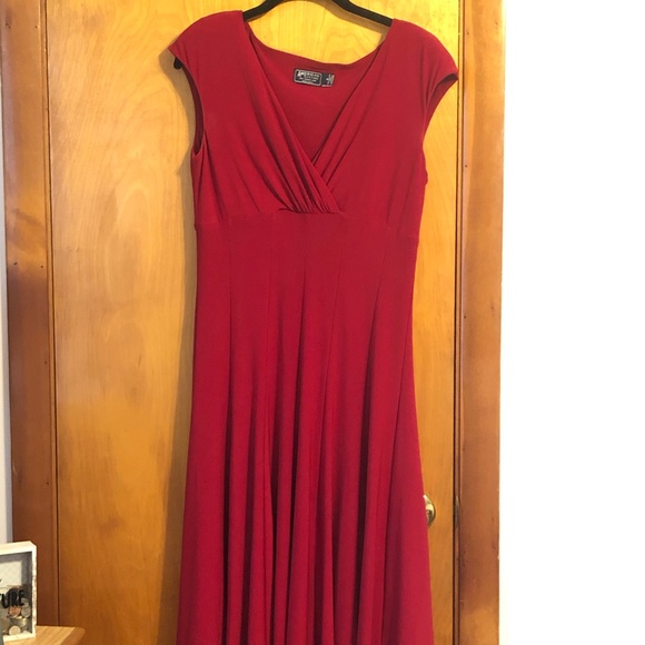 American Living Dresses & Skirts - American Living V Neck Flowy Dress Red Size 8